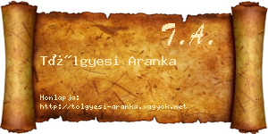 Tölgyesi Aranka névjegykártya